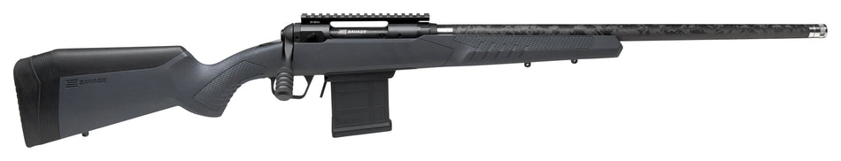 Savage Arms 57940 110 Carbon Tactical Full Size 6.5 PRC 5+1 24" Carbon Fiber Threaded Barrel. Matte Black Picatinny Rail Carbon Steel Receiver. Adj AccuStock Gray Synthetic Stock, Right Hand
