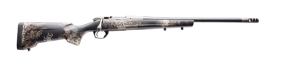 Bergara Rifles BPR38-308 Premier Cima Pro 308 Win 20" Carbon Fiber CURE Threaded Barrel, Titanium Cerakote Stainless Steel Drilled & Tapped Receiver, Fixed Carbon Fiber w/Brown & Tan Sponge Accents St