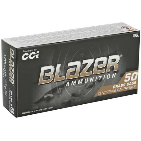 CCI Blazer Brass 9mm Luger Subsonic 147 Grain Full Metal Jacket(FMJ)