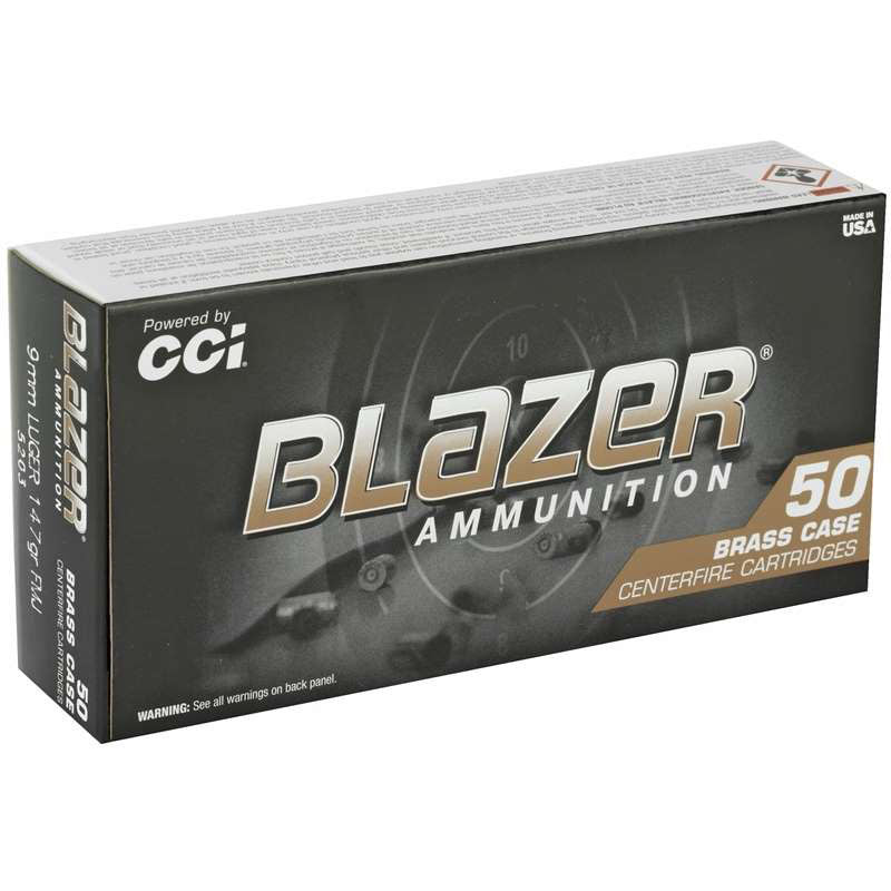 CCI Blazer Brass 9mm Luger Subsonic 147 Grain Full Metal Jacket(FMJ)