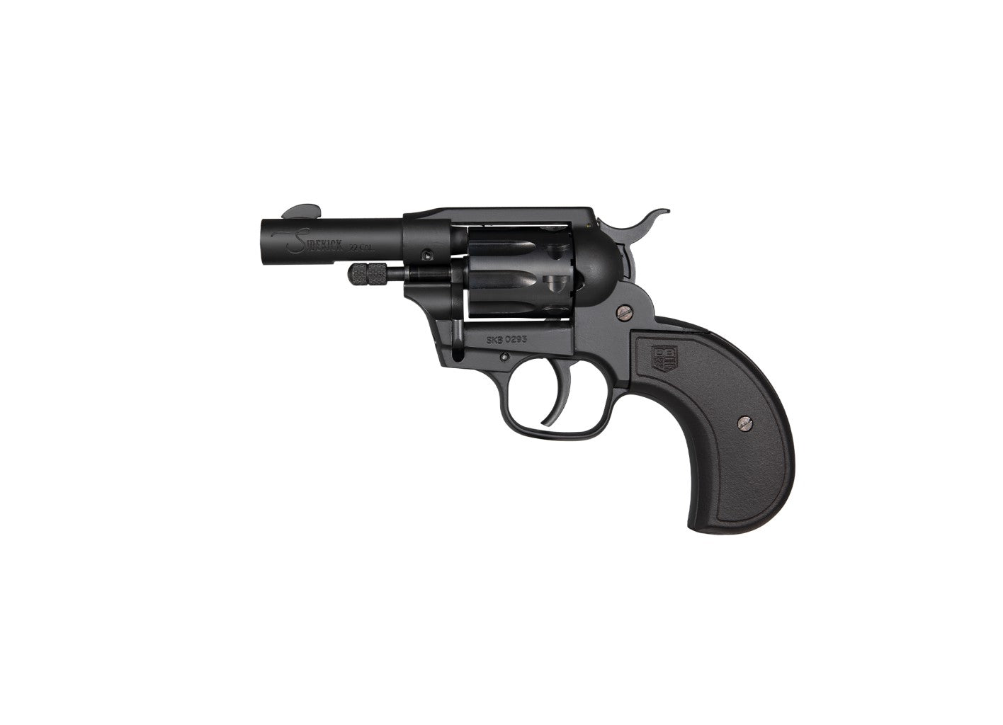 Diamondback DB0600A001 Sidekick 22 LR/22 Mag 9 Shot 3" Black Cerakote Steel Barrel & Cylinder, Zinc Alloy Frame, Black Birdshead Polymer Grip, Hammer Safety, Exposed Hammer