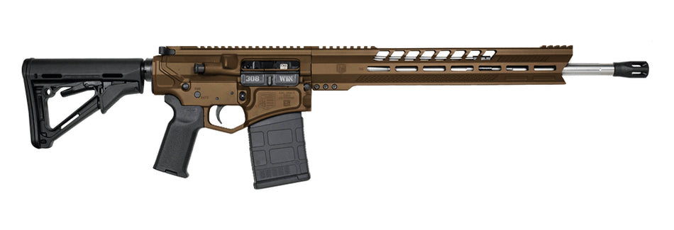 Diamondback DB1032C071 DB10 308 Win 18" 20+1 Midnight Bronze Adjustable Magpul CTR Stock Black Magpul MOE K2 Grip with Black Gold Lower 15" M-Lok