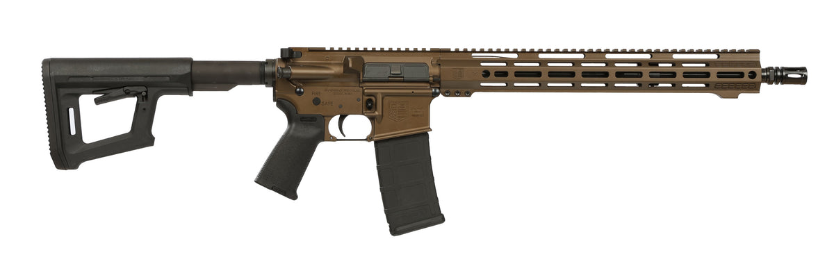 Diamondback DB1718K071 DB15 Carbon Series 5.56 NATO 30+1 16" Black Nitride Threaded Barrel, Midnight Bronze Cerakote Picatinny Rail Aluminum Receiver, Adjustable Black Synthetic Stock, Magpul MOE Grip