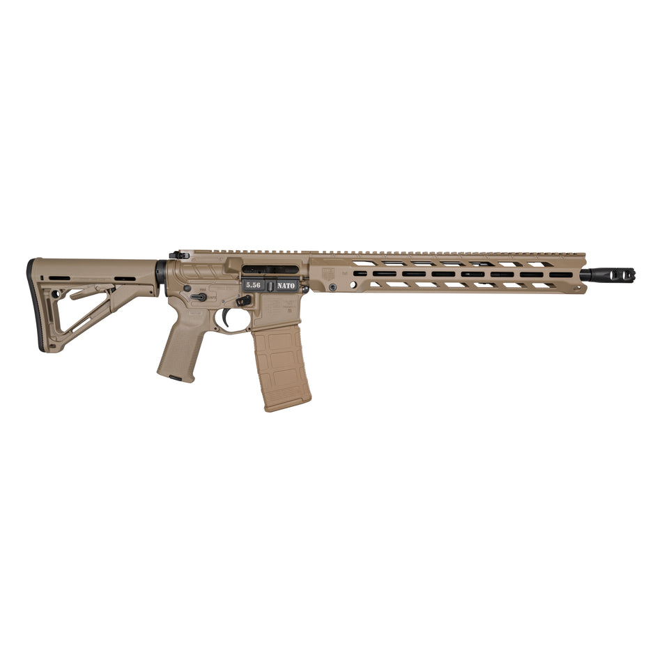 Diamondback DB1784K061 DB15 5.56x45mm NATO 30+1 16", FDE, 15" M-Lok Anti-Rotation Handguard, Magpul CTR Stock & K2 Grip, Obsidian Muzzle Brake, Ambi Safety
