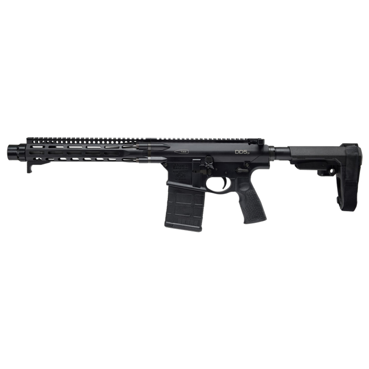 Daniel Defense 0208830157047 DD5 7.62x51mm NATO 12.50" Black Threaded Barrel, Black M-LOK Handguard, Black Polymer Grip,