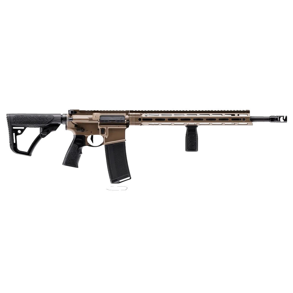 Daniel Defense 0212811090047 DDM4 V7 Pro 5.56x45mm NATO 18" 30+1, FDE Rec, Black OEM Overmolded Stock & Grip, Geissele Trigger