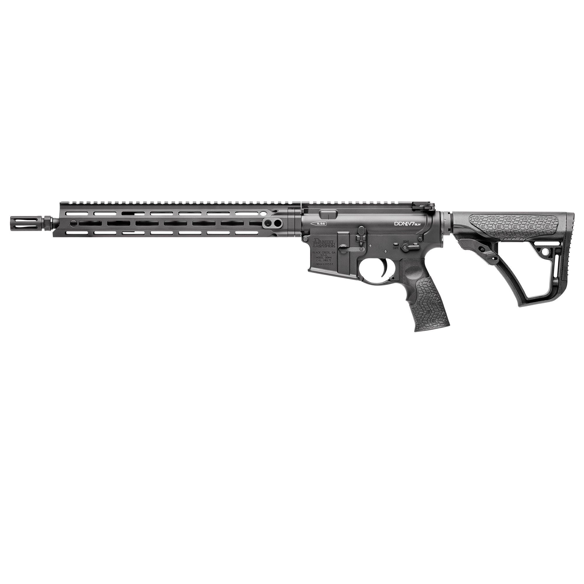 Daniel Defense 0212815049067 DDM4 V7 SLW *CO Compliant 5.56x45mm NATO 14.50" No Magazine Black Hard Coat Anodized 6 Position w/SoftTouch Overmolding Stock