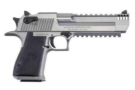 Magnum Research DE44SRMB Desert Eagle Mark XIX 44 Rem Mag 6" with Muzzle Brake 7+1 Overall Stainless Steel Black Polymer Grip