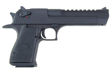 Magnum Research DE50 Desert Eagle Mark XIX 50 AE Caliber with 6" Picatinny Rail Barrel, 7+1 Capacity, Overall Black Finish Carbon Steel, Beavertail Frame, Serrated Slide & Rubber Grip