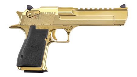 Magnum Research DE44ZNG Desert Eagle Mark XIX 44 Mag 7+1 6" Picatinny Rail Barrel, Gold Zirconium Nitride Serrated Slide & Frame