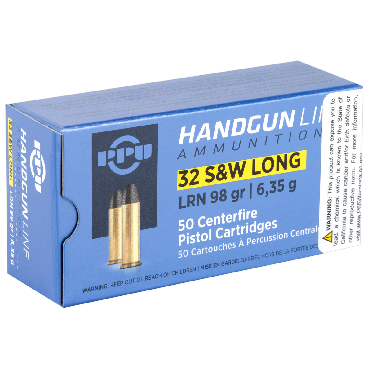 Prvi Partizan Pistol 32 S&W Long 98 Grain Lead Round Nose 50 Round Box PPH32SW