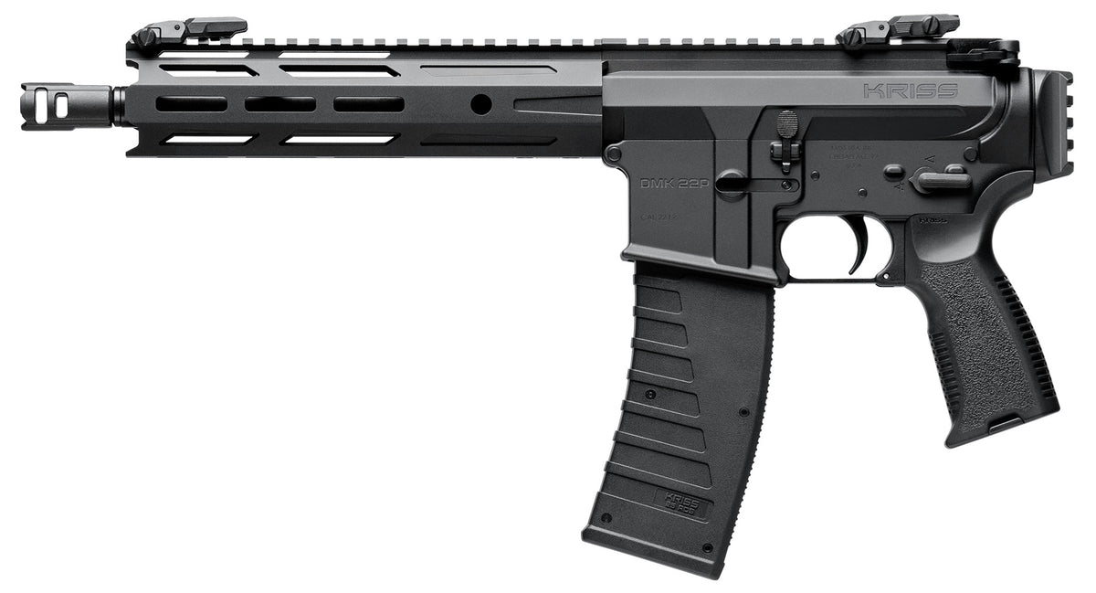 Kriss USA DM22P26BL25 DMK22P 22 LR 25+1 10.50" Black Threaded Barrel, Matte Black Picatinny Rail Receiver, Picatinny Rail Rear, Black Polymer Grip