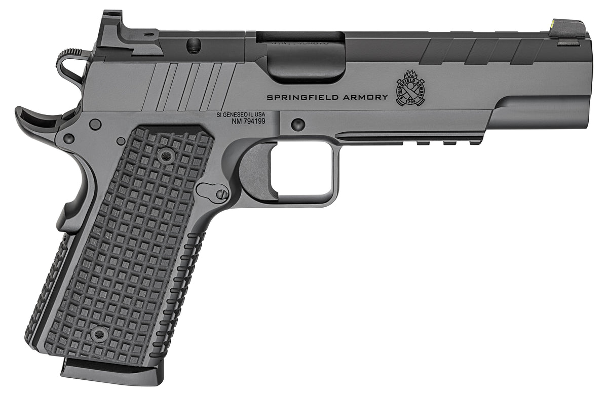 Springfield Armory PX9230LAOS 1911 Emissary 45 ACP 8+1 5" Stainless Steel Barrel Optic Ready Black Carbon Steel Slide VZ Grips Thin-Line G10 Grip