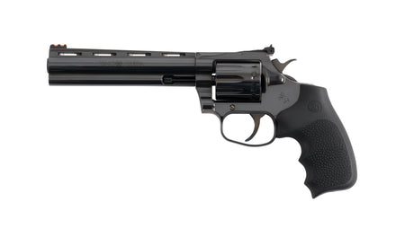 Colt Mfg KCOBRA22-BP6RFO King Cobra Target 22 LR 10rd Shot 6" Blued Vent Rib Barrel, Blued Carbon Steel Cylinder & Frame, Black Hogue Overmolded Grip, Exposed Hammer