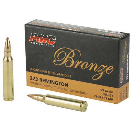 PMC Bronze .223 Remington 55 Grain Full Metal Jacket Boat Tail Ammo