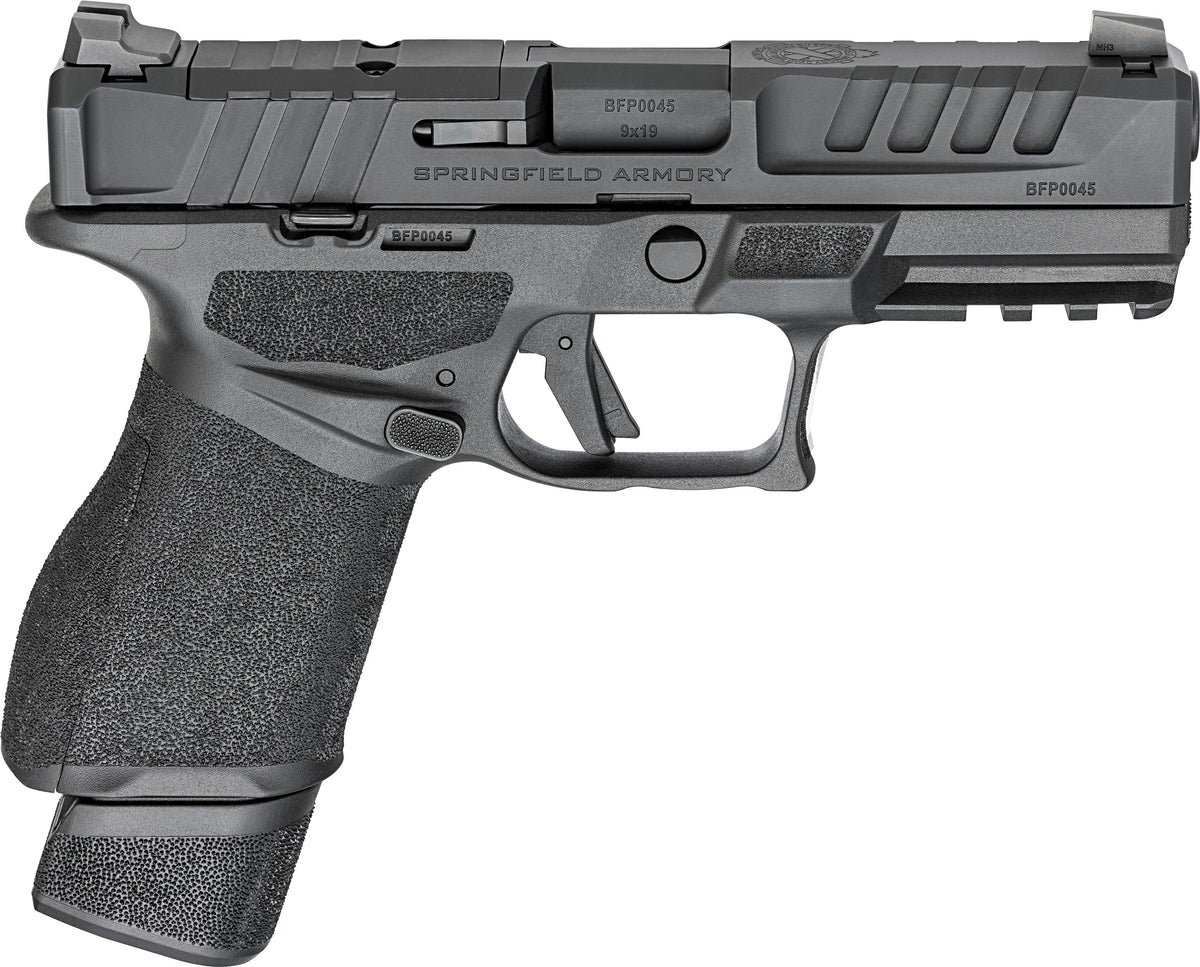 Springfield Armory EC9409BU Echelon Compact 9mm Luger 15+1 18+1 4" Black Melonite Steel Barrel & Optic Ready/Serrated Slide, Black Polymer Frame w/Picatinny Rail, Textured Grip, Ambidextrous