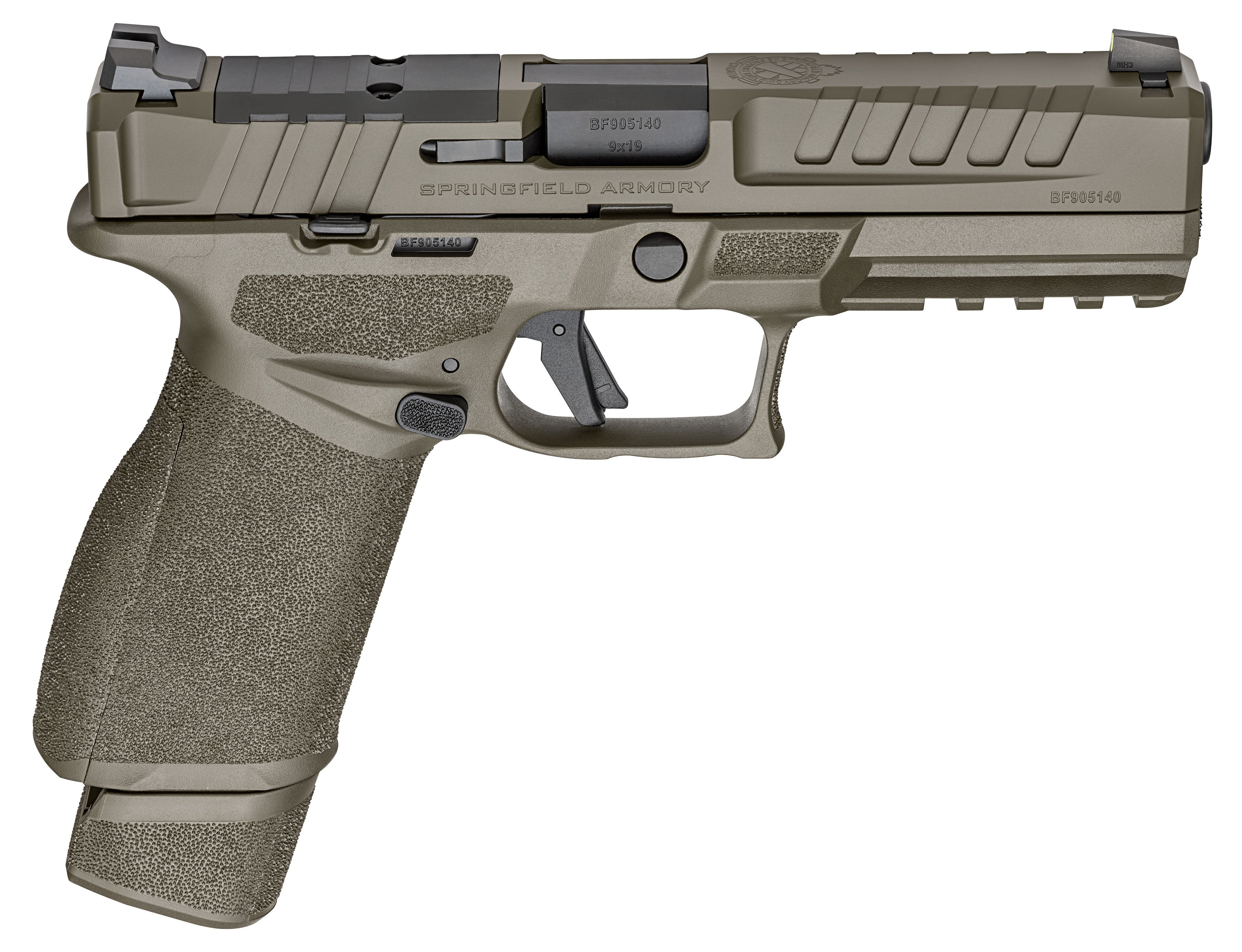 Springfield Armory EC9459GU Echelon Full Size 9mm Luger 20+1 4.50" Black Melonite Steel Barrel, OD Green Cerakote Optic Ready/Serrated Steel Slide & Polymer Frame w/Picatinny Rail, Textured Grip
