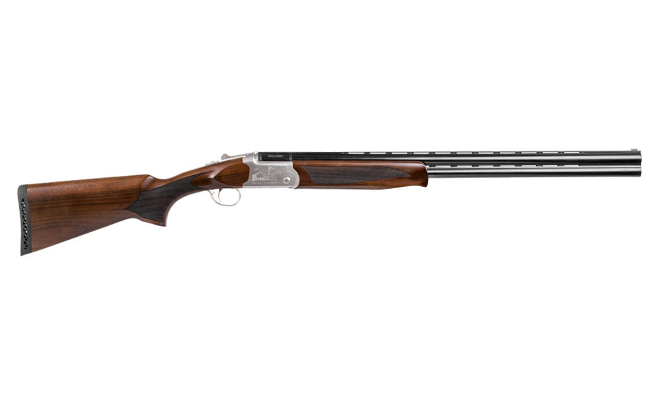 Girsan Balikli Blue Label 20 Gauge Break Open 2.50" 2rd 26" Blue Polished Over/Under Vent Rib Barrel, Engraved Silver Aluminum Receiver, Fixed Turkish Walnut Stock, 5 Mobil Chokes