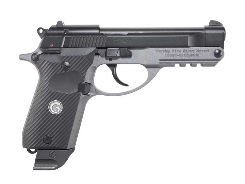 EAA GIRSAN 390855 MC 14T Solution Compact Frame 380 ACP 13+1, 4.50" Black Steel Tip-Up Barrel & Serrated Steel Slide, Matte Stainless Aluminum Frame w/Picatinny Rail, Black Polymer Grip, Ambidextrous