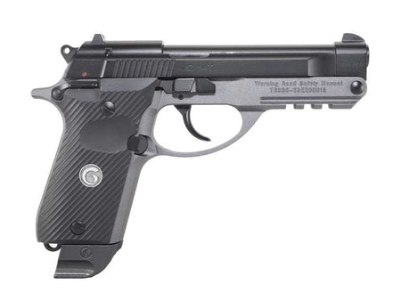 EAA GIRSAN 390855 MC 14T Solution Compact Frame 380 ACP 13+1, 4.50" Black Steel Tip-Up Barrel & Serrated Steel Slide, Matte Stainless Aluminum Frame w/Picatinny Rail, Black Polymer Grip, Ambidextrous