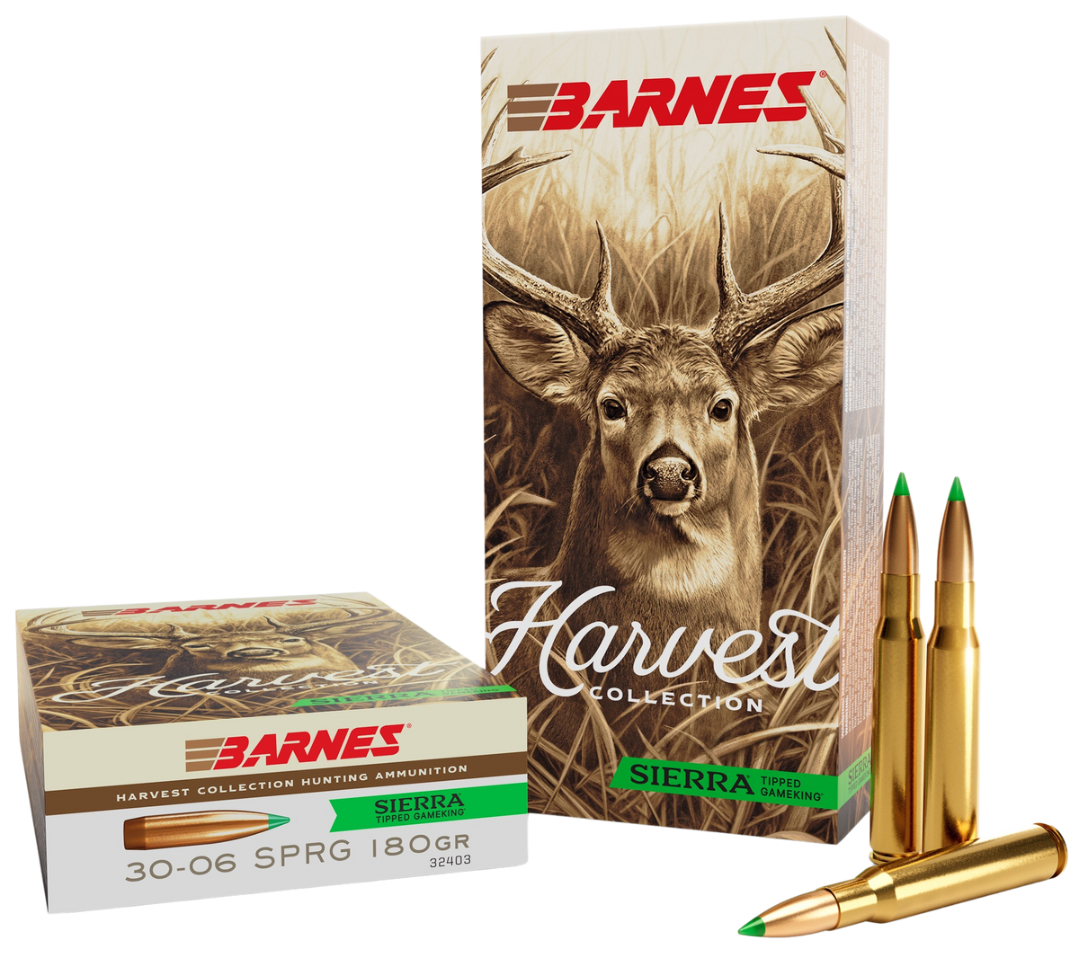 Barnes Bullets 32403 Harvest 30-06 Springfield 180gr Sierra Tipped GameKing 20 Per Box/10 Case