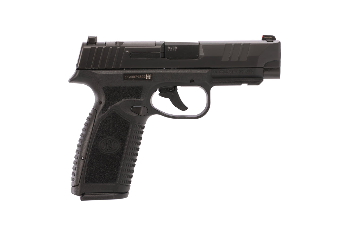 FN 66101763Micro-Compact Frame 9mm Luger 10+1 3.80" Black Target Crown Steel Barrel, Black PVD Optic Cut/Serrated Stainless Steel Slide & Polymer Frame w/Picatinny Rail Interchangeable Backstrap Grip