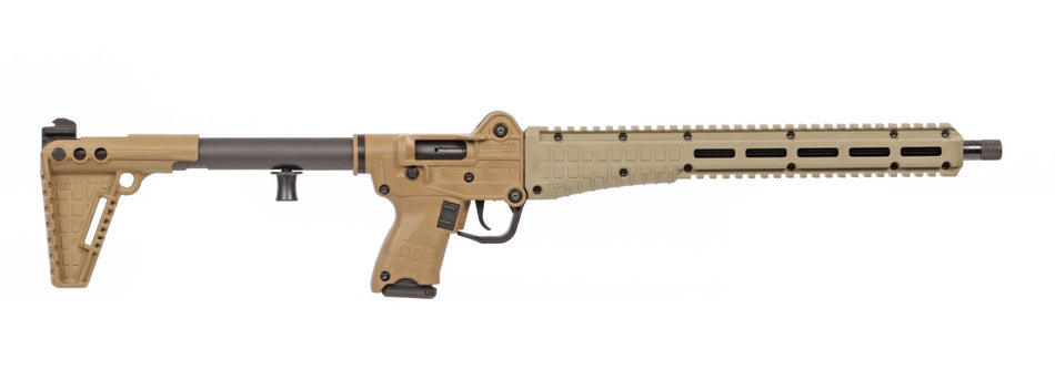 Kel-Tec SUB2K9GLKTAN10 SUB2000 Gen3 9mm Luger 10+1 16.15" Black Steel Threaded Barrel, Tan Picatinny Rail Aluminum Receiver, M-LOK Handguard, Tan Synthetic Folding Stock, Black Polymer Grip