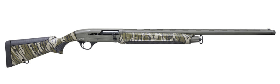 Pointer REXPFT12CAMO Field Tek FT12 Full Size 12 Gauge Semi-Auto 3" 5+1 28" OD Green Cerakote Vent Rib Barrel, OD Green Cerakote Aluminum Receiver, Fixed Mossy Oak Bottomland Synthetic Stock