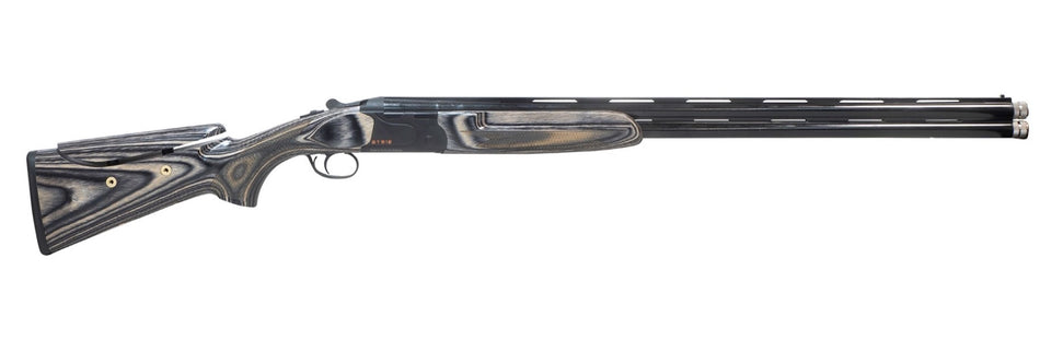 Pointer REXST912BBL12 FT912 Sport Trek Full Size 12 Gauge Break Open 3" 2rd 28" Black Over/Under Vent Rib Barrel, Black Steel Receiver, Adj Comb Gray Laminate Stock, Ambidextrous