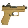 Glock 43X Custom "Shark Puppy" FDE Handgun 9mm Luger 10rd Magazines (1) 3.9" Threaded Black Barrel Holosun 407K Slide Lock