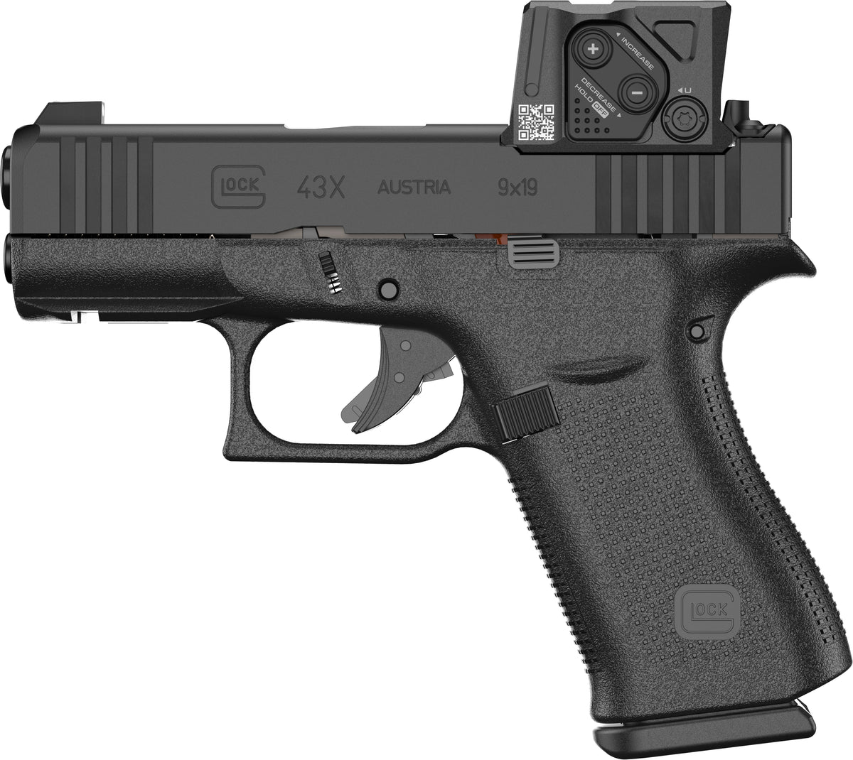 G43X 9MM BLK 3.39" MOS8 RAIL AIMPOINT COA