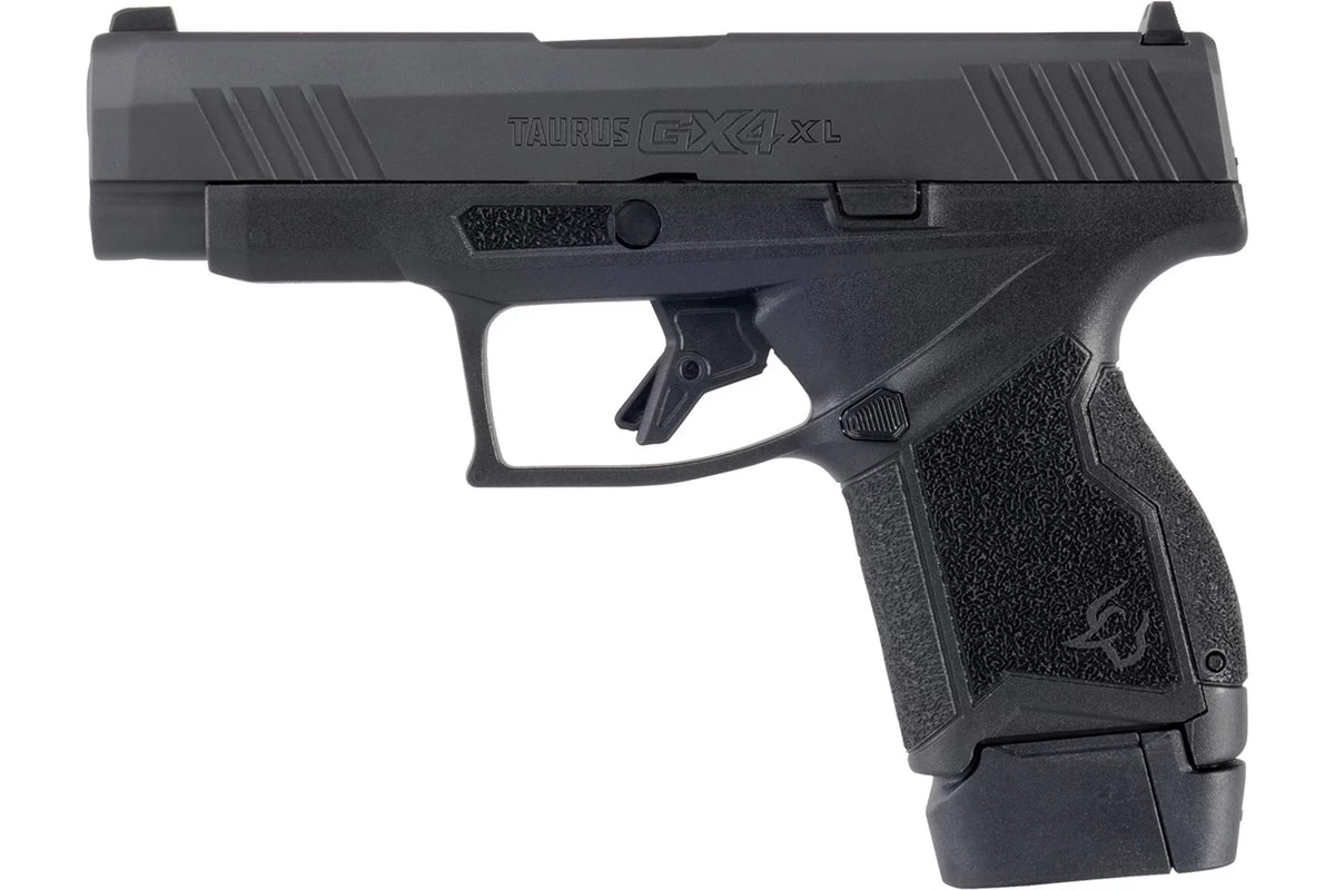 Taurus 1-GX4XL94141 GX4XL Micro-Compact Frame 9mm Luger 13+1 3.70" Black DLC Stainless Steel Barrel, Black Gas Nitride Serrated Alloy Steel Slide, Black Polymer Frame & Grip, Right Hand