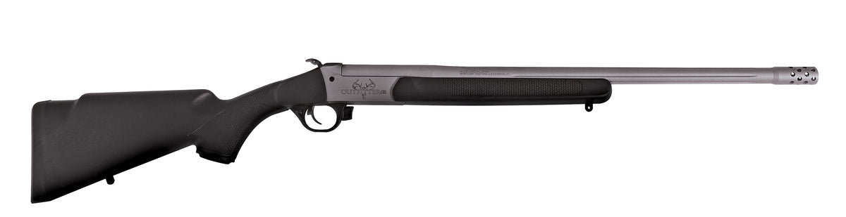 Traditions CR451130T Outfitter G3 Full Size 450 Bushmaster 1rd 22" Stainless Cerakote Fluted Threaded Barrel, Drilled & Tapped Steel Receiver, Fixed Black Synthetic Stock, Right Hand