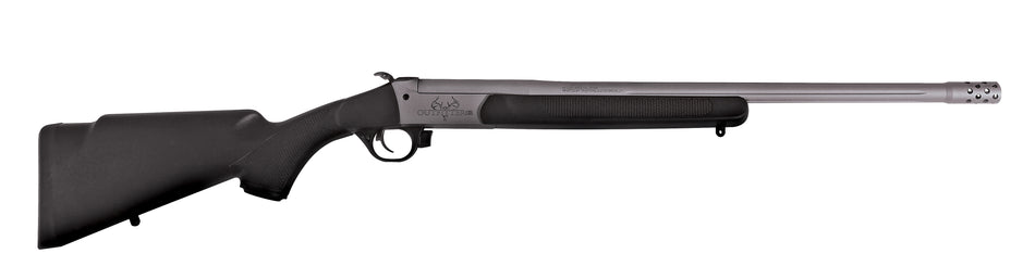 Traditions CR451130T Outfitter G3 Full Size 450 Bushmaster 1rd 22" Stainless Cerakote Fluted Threaded Barrel, Drilled & Tapped Steel Receiver, Fixed Black Synthetic Stock, Right Hand