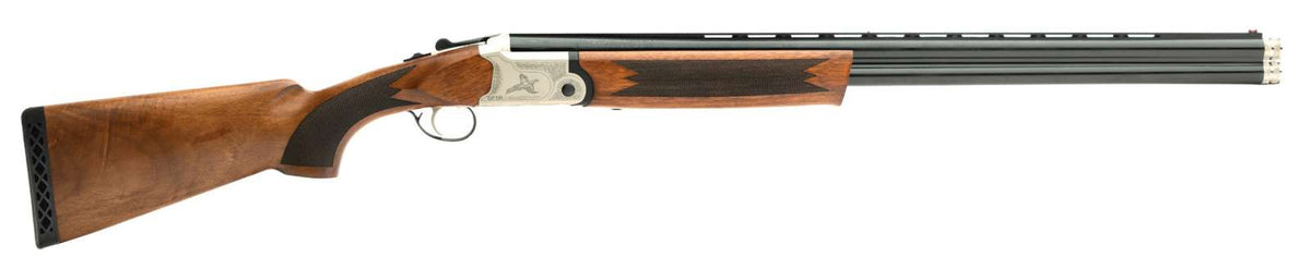 Gforce Arms GF41024Y Filthy Pheasant Youth 410 Gauge Break Open 3" 2rd 24" Over/Under Vent Rib Barrel, Engraved Nickel-Plated Receiver, Fixed Turkish Walnut Stock