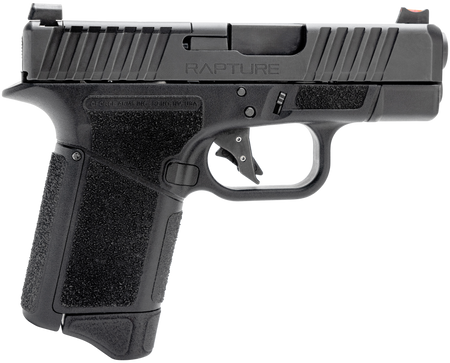Gforce Arms GF932512 Rapture Sub-Compact 9mm Luger 12+1 3.25" Black Steel Barrel, Black Optic Cut/Serrated Slide, Polymer Frame, Black Textured Grip