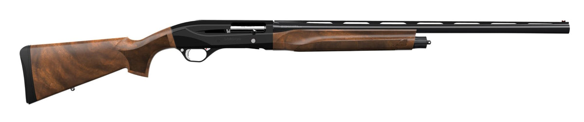 Retay USA GORPLBLK28 Gordion Upland Inertia Plus 12 Gauge with 28" Deep Bore Drilled Barrel, 3" Chamber, 4+1 Capacity, Polished Jet Black Metal Finish & Turkish Walnut Stock Right Hand (Full Size)