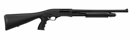 Retay USA GPSTACPG18 GPS 12 Gauge Pump 3" 4+1 18.5" Black Steel Barrel, Matte Black Anodized Aluminum Receiver, Black Fixed w/Pistol Grip Synthetic Stock
