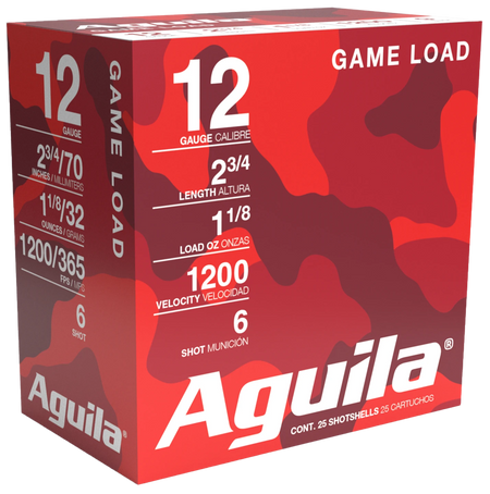 Aguila 12 Gauge 1CHB1216 Birdshot Standard Velocity 2.75" 1-1/8oz 6 Shot