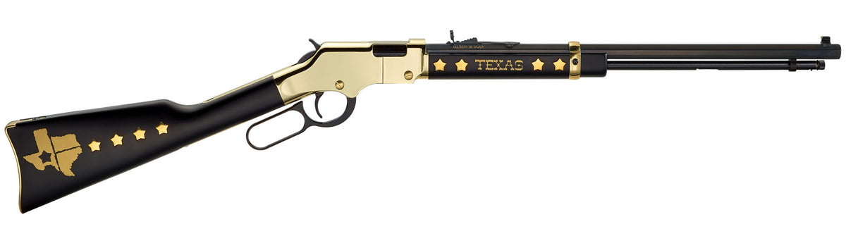 Henry H004TX Golden Boy Texas Tribute Full Size 22 Short, 22 Long, 22 LR, 16 LR/21 Short, 20" Blued Barrel, Brasslite Metal Finish & American Walnut Stock Right Hand