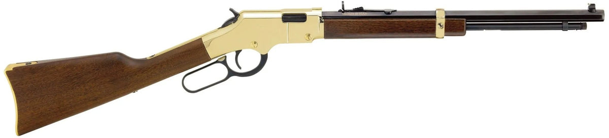 Henry H004Y Golden Boy Youth 22 Short/ 22 Long/ 22 LR 12 LR/16 Short Capacity, 17" Barrel, Brasslite Metal Finish, American Walnut Stock, Right Hand