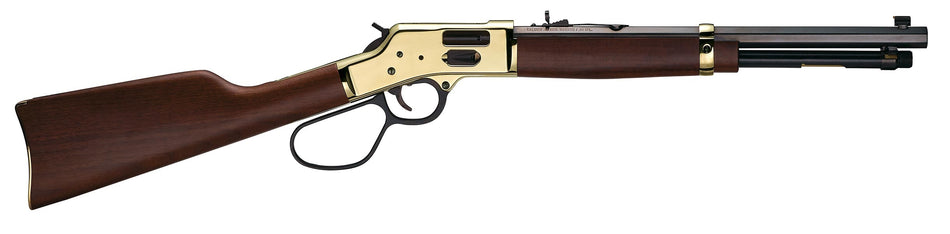 Henry H009BGL Side Gate Full Size 30-30 Win 5+1 20" Blued Steel Barrel, Polished Brass Receiver, Fixed American Walnut Stock