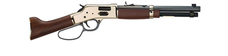 Henry H006GMML Mare's Leg Side Gate 357 Mag/38 Special 5+1 12.90" Blued Octagon Barrel, Polished Hardened Brass Rec, American Walnut Furniture, Large Loop Lever, Adj. Sight