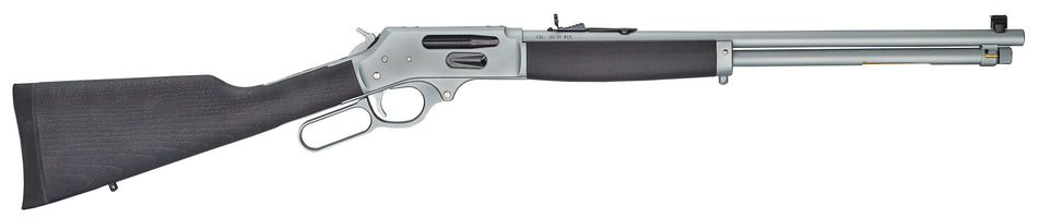 Henry H009GAW Side Gate All Weather Full Size 30-30 Win 5+1 20" Hard Chrome Plated Steel Barrel, Satin Hard Chrome Steel Receiver, Stained Hardwood Stock Right Hand
