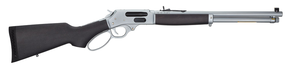 Henry H010GAW Side Gate All Weather Full Size 45-70 Gov 4+1 18.43" Hard Chrome Plated Steel Barrel, Satin Hard Chrome Steel Receiver, Stained Hardwood Stock Right Hand