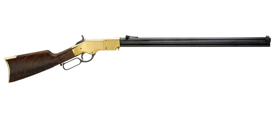 Henry H011 Original Full Size 44-40 Win 13+1 24.50" Blued Octagon Barrel, Polished Brass Receiver, Fancy American Walnut Wood Stock, Brass Buttplate/Pad Right Hand