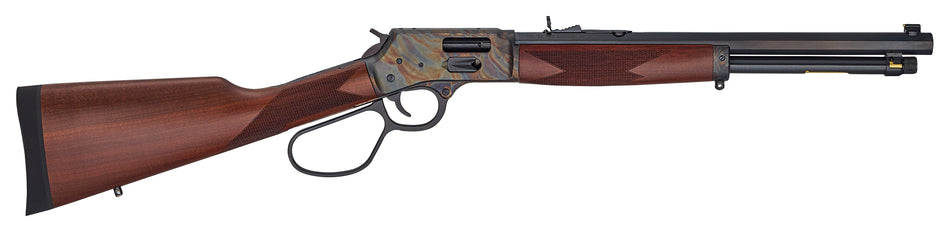 Henry H012GCRCC Big Boy Carbine Side Gate Full Size 45 Colt (Long Colt) 7+1 16.50" Blued Octagon Barrel, Color Case Hardened Steel Receiver, American Walnut Wood Stock Right Hand