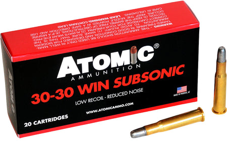 Atomic .30-30 Winchester Subsonic 165gr LRN Flat Point Ammo