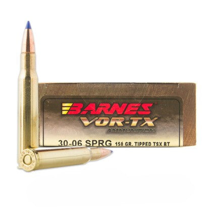 Barnes .30-06 Springfield VOR-TX 150gr TTSX BT Ammo 2970 FPS