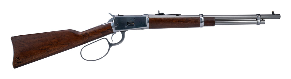 Heritage Mfg H92045189 92 Ranch Hand 45 Colt (Long Colt) 8rd 18" Stainless Polished Barrel, Stainless Polished Receiver, Fixed Hardwood Stock